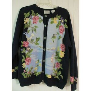 NORTHERN TREASURES VINTAGE CARDIGAN SWEATER BUTTON FRONT SIZE LARGE